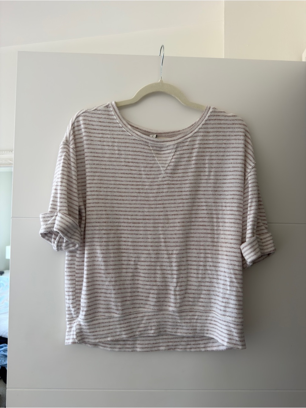 Gentle Fawn Cream & Pink Striped Lightweight Pullover